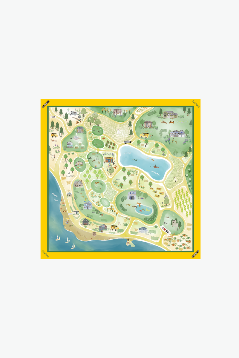 마을지도 스카프 컵밥 에디션